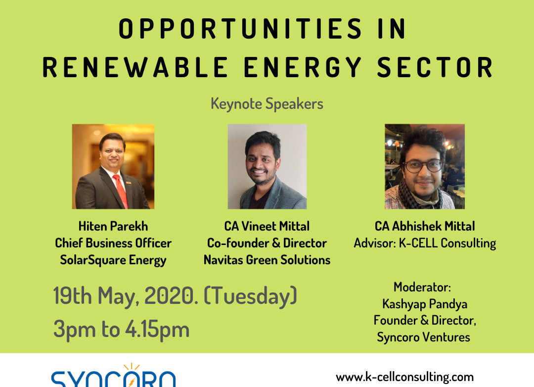 Opportunities in Renewable Energy Sector – Syncoro Ventures